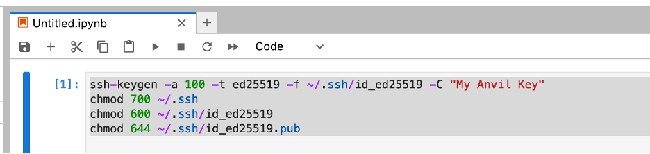 Create ssh key